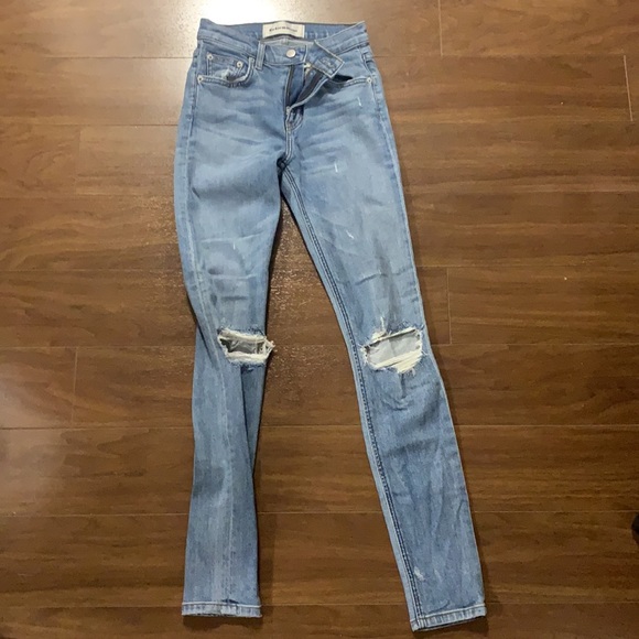 Reformation Mid Skinny Jeans in Adriatic Wash Sz 24 - Picture 2 of 2